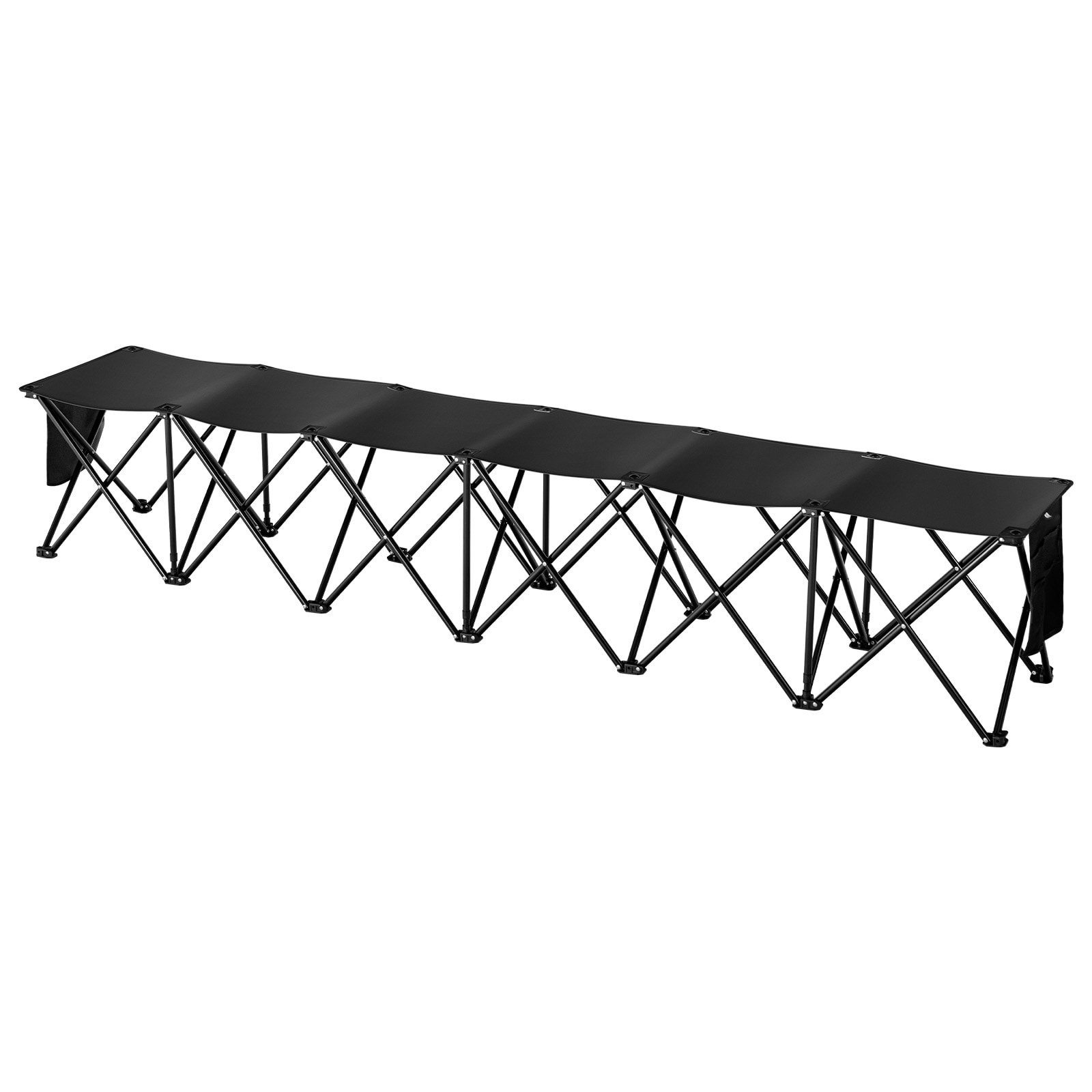 Portable 6 Seat Folding Sport Bench With Carry Bag For Camping_voghion.com